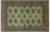 Green 4' 0" X 6' 0" Silky Bokhara Handmade Wool Rug - Q24586
