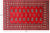 Red 4' 7" X 7' 3" Silky Bokhara Handmade Wool Rug - Q24589