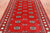 Red 4' 7" X 7' 3" Silky Bokhara Handmade Wool Rug - Q24589