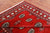 Red 4' 7" X 7' 3" Silky Bokhara Handmade Wool Rug - Q24589