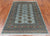 Grey 4' 6" X 6' 3" Silky Bokhara Hand-Knotted Wool Rug - Q24590