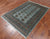 Grey 4' 6" X 6' 3" Silky Bokhara Hand-Knotted Wool Rug - Q24590