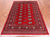 Red 4' 7" X 7' 0" Silky Bokhara Handmade Wool Rug - Q24595