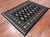 Black 4' 7" X 6' 5" Silky Bokhara Handmade Wool Rug - Q24598