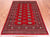 Red 4' 7" X 6' 9" Silky Bokhara Hand-Knotted Wool Rug - Q24599