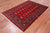 Red 4' 7" X 6' 9" Silky Bokhara Hand-Knotted Wool Rug - Q24599