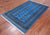 Blue 4' 6" X 6' 11" Silky Bokhara Hand-Knotted Wool Rug - Q24600