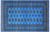 Blue 4' 6" X 6' 11" Silky Bokhara Hand-Knotted Wool Rug - Q24600