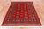 Red 4' 7" X 6' 6" Silky Bokhara Handmade Wool Rug - Q24601