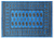 Blue 4' 7" X 6' 4" Silky Bokhara Handmade Wool Rug - Q24602