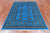 Blue 4' 7" X 6' 4" Silky Bokhara Handmade Wool Rug - Q24602