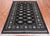 Black 4' 7" X 6' 8" Silky Bokhara Handmade Wool Rug - Q24603