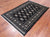 Black 4' 7" X 6' 8" Silky Bokhara Handmade Wool Rug - Q24603