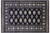Black 4' 7" X 6' 8" Silky Bokhara Handmade Wool Rug - Q24603