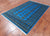 Blue 4' 6" X 7' 0" Silky Bokhara Handmade Wool Rug - Q24606