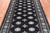 Black 4' 7" X 7' 7" Silky Bokhara Handmade Wool Rug - Q24609