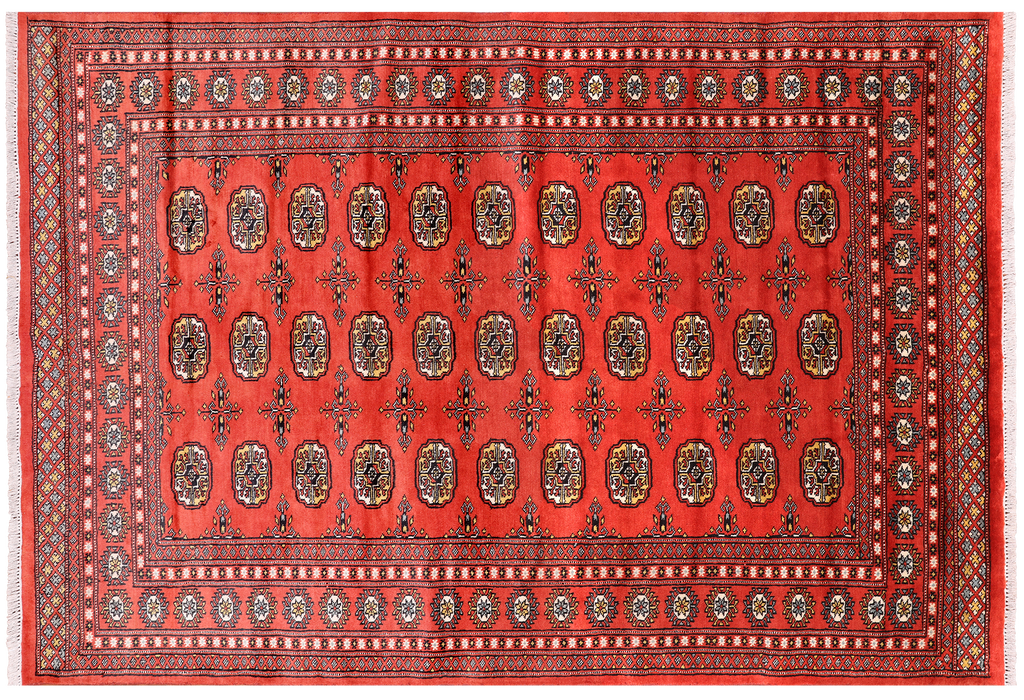 Rust 5' 6" X 7' 10" Silky Bokhara Handmade Wool Rug - Q24617