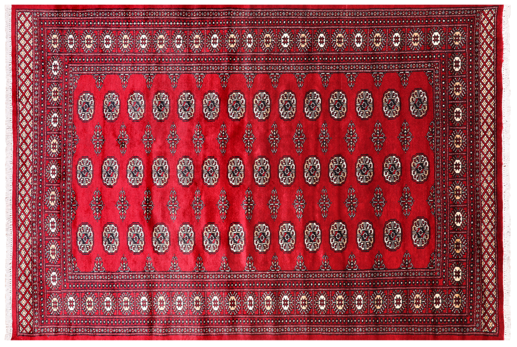 Red 5' 5" X 8' 0" Silky Bokhara Handmade Wool Rug - Q24633