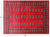 Red 5' 7" X 7' 6" Silky Bokhara Hand Knotted Wool Rug - Q24636
