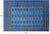 Blue 5' 7" X 8' 5" Silky Bokhara Handmade Wool Rug - Q24637