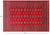 Red 5' 7" X 8' 2" Silky Bokhara Hand Knotted Wool Rug - Q24648