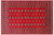 Red 5' 7" X 8' 2" Silky Bokhara Hand Knotted Wool Rug - Q24648