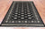Black 5' 6" X 7' 10" Silky Bokhara Hand Knotted Wool Rug - Q24657
