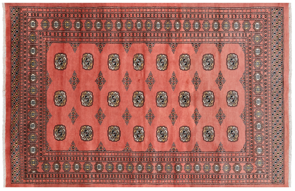 Rust 5' 7" X 8' 4" Silky Bokhara Hand Knotted Wool Rug - Q24660