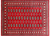 Red 5' 7" X 7' 9" Silky Bokhara Hand Knotted Wool Rug - Q24665