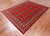 Red 5' 7" X 7' 9" Silky Bokhara Hand Knotted Wool Rug - Q24665