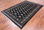 Black 5' 7" X 8' 3" Silky Bokhara Hand-Knotted Wool Rug - Q24671