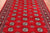 Red 5' 6" X 7' 10" Silky Bokhara Hand Knotted Wool Rug - Q24674