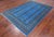 Blue 6' 1" X 8' 9" Silky Bokhara Hand Knotted Wool Rug - Q24679