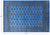 Blue 6' 1" X 8' 11" Silky Bokhara Hand Knotted Wool Rug - Q24689