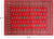Red 6' 1" X 8' 9" Silky Bokhara Handmade Wool Rug - Q24697