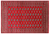 Red 6' 1" X 8' 10" Silky Bokhara Hand-Knotted Wool Rug - Q24698