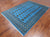 Blue 6' 1" X 8' 4" Silky Bokhara Hand-Knotted Wool Rug - Q24699