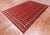 Red 6' 0" X 9' 1" Silky Bokhara Handmade Wool Rug - Q24701
