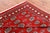 Red 6' 0" X 9' 1" Silky Bokhara Handmade Wool Rug - Q24701