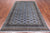 Grey 6' 4" X 9' 6" Silky Bokhara Handmade Wool Rug - Q24710