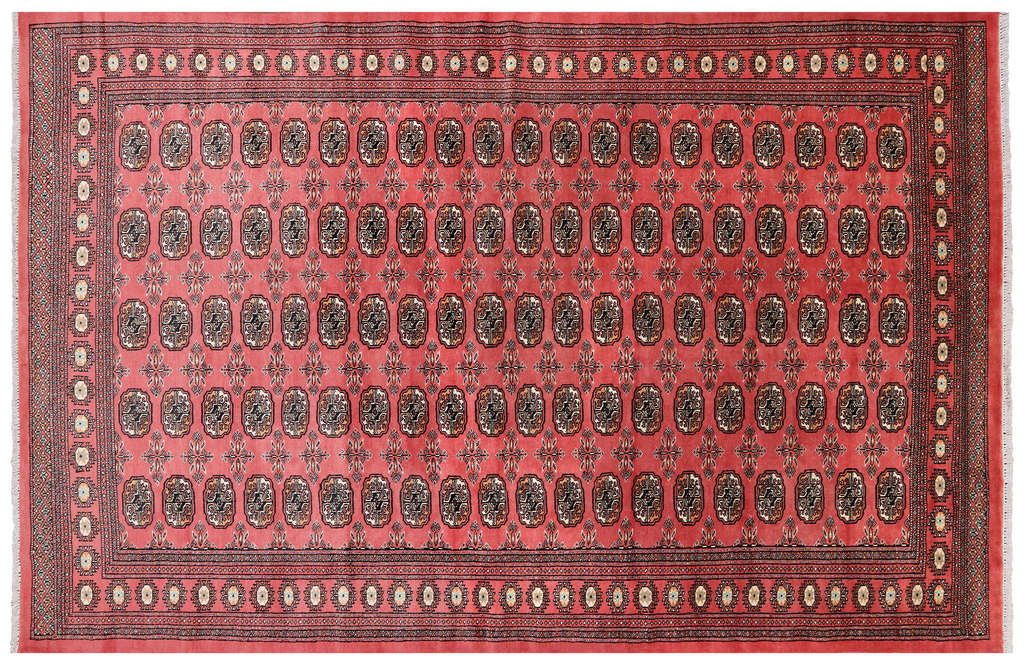 Pink 6' 7" X 10' 2" Silky Bokhara Hand Knotted Wool Rug - Q24714