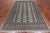 Grey 6' 6" X 9' 9" Silky Bokhara Handmade Wool Rug - Q24729