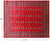 Red 8' 0" X 9' 10" Silky Bokhara Handmade Wool Rug - Q24733