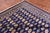 Navy Blue 9' 1" X 11' 7" Silky Bokhara Handmade Wool Rug - Q24753