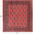 Rust 6' 9" X 6' 1" Square Silky Bokhara Handmade Wool Rug - Q24760