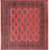 Rust 6' 9" X 6' 1" Square Silky Bokhara Handmade Wool Rug - Q24760