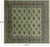 Green 7' Square Silky Bokhara Hand Knotted Wool Rug - Q24762