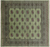Green 7' Square Silky Bokhara Hand Knotted Wool Rug - Q24762