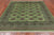 Green 7' Square Silky Bokhara Hand Knotted Wool Rug - Q24762