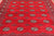 Red 7' Square Silky Bokhara Hand-Knotted Wool Rug - Q24767